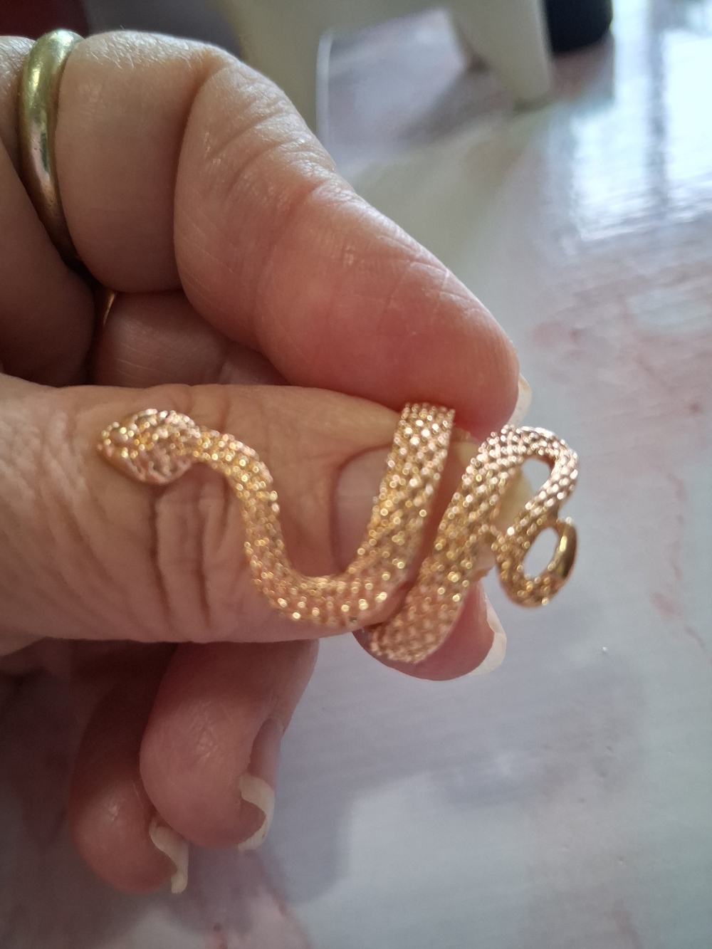 Source Unknown Rose Gold Snake Wrap Ring